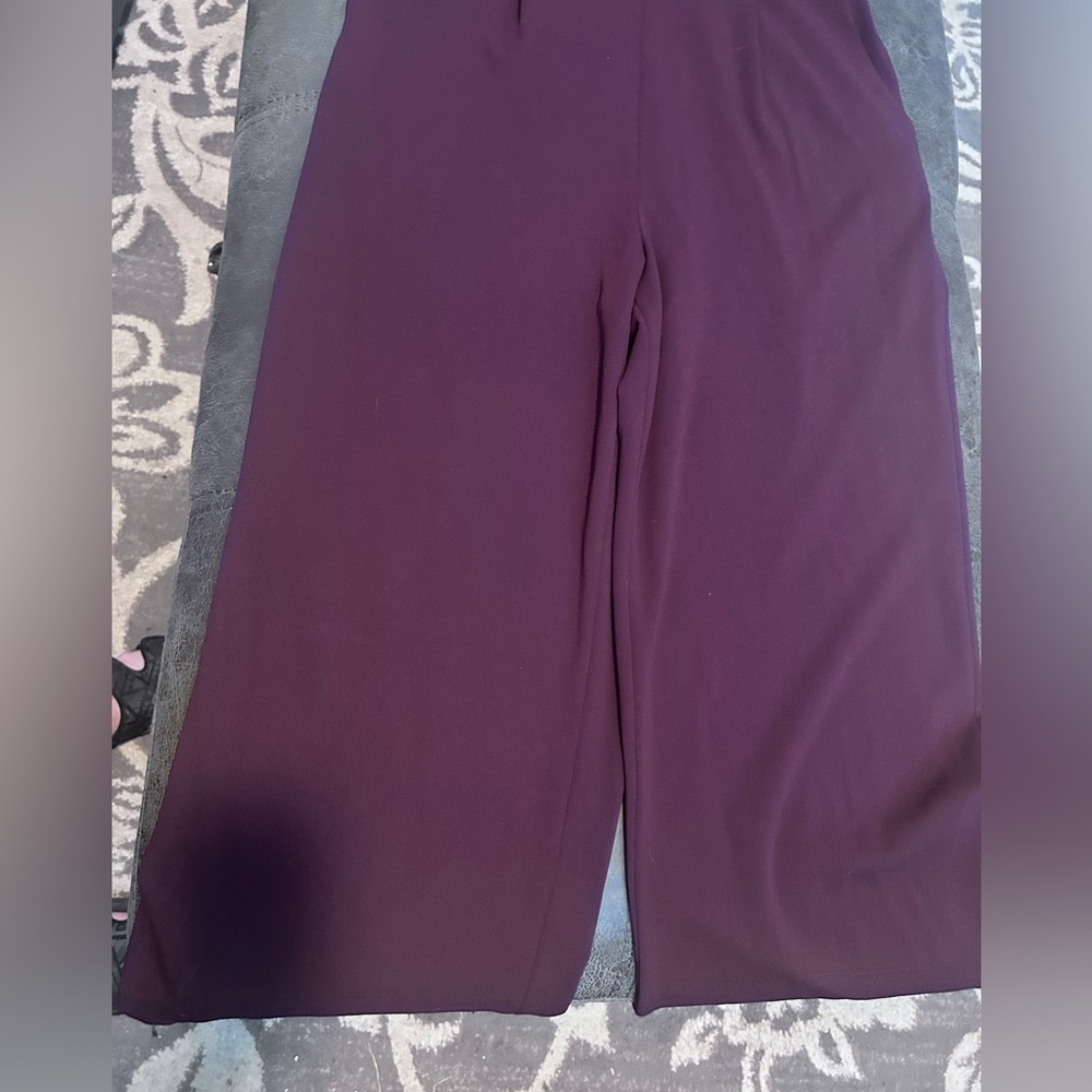Calvin Klein aubergine gold hardware jumpsuit size 12 - Picture 7 of 13